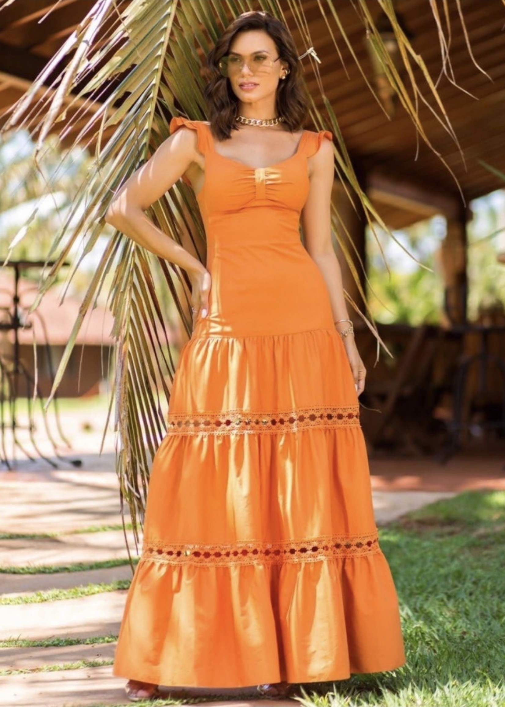 DuploSentido DuploSentido Long Dress Orange