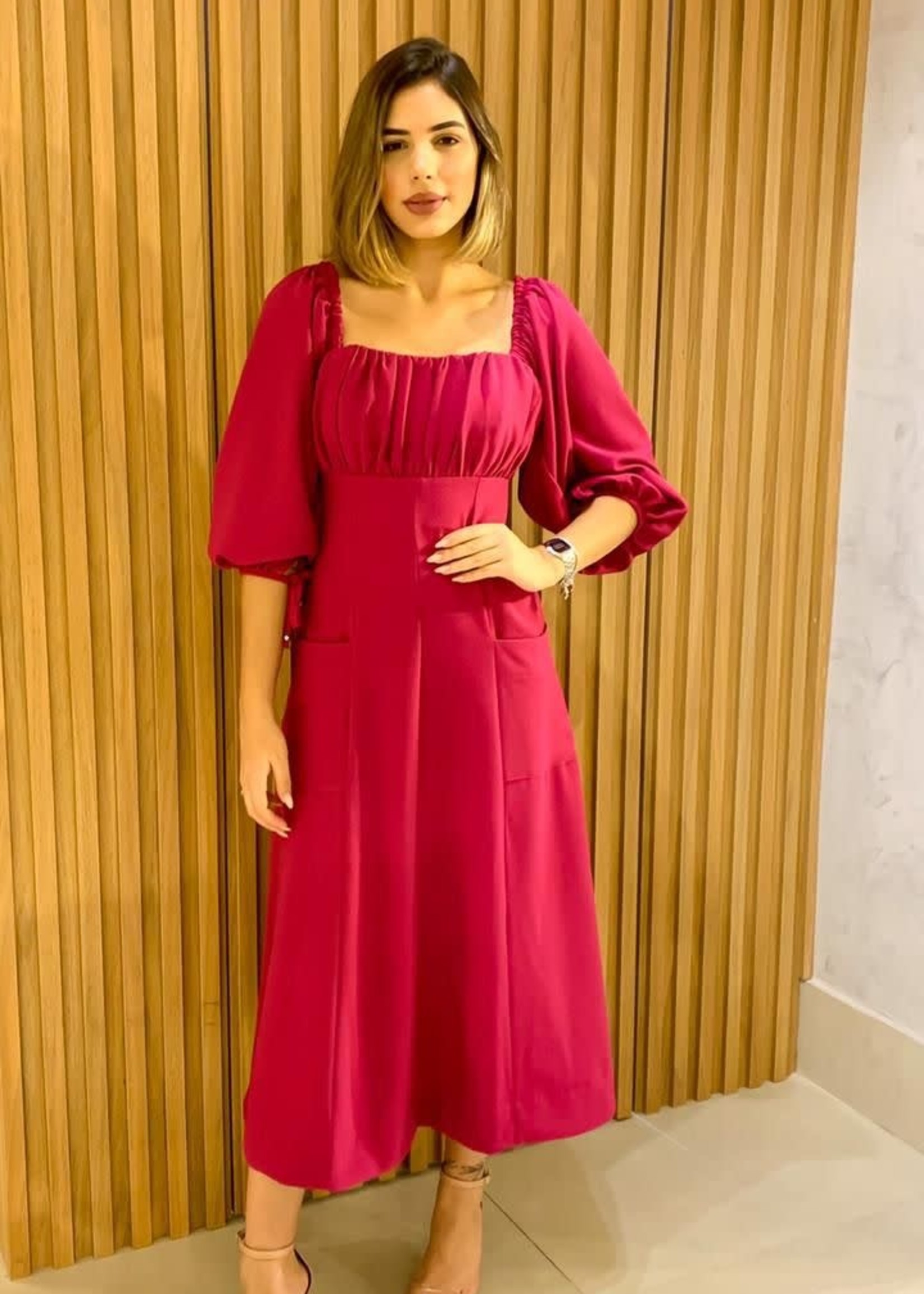 ANNIE PESTANA Elegant Dress  Nude