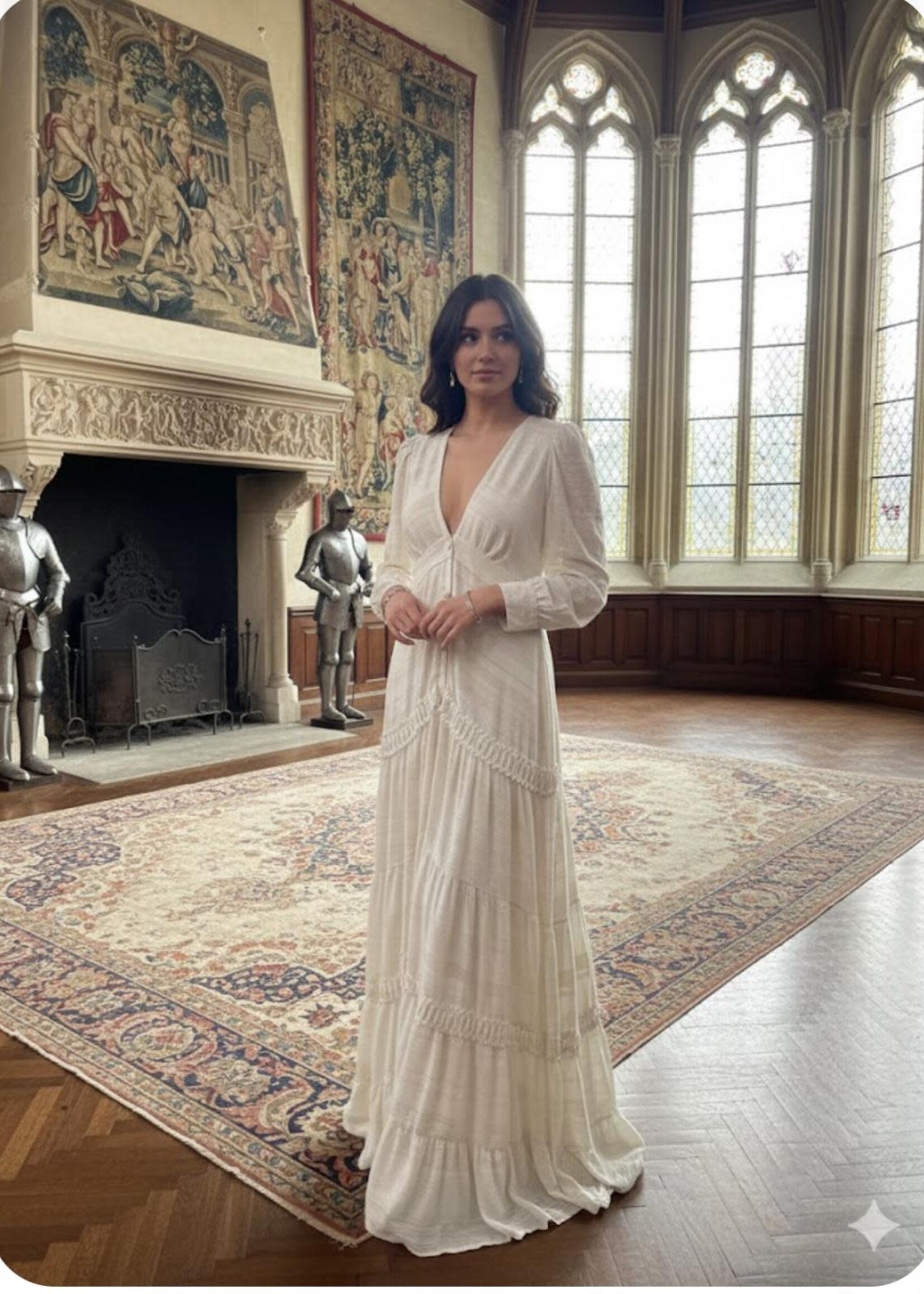 Alcance Long white Small dress