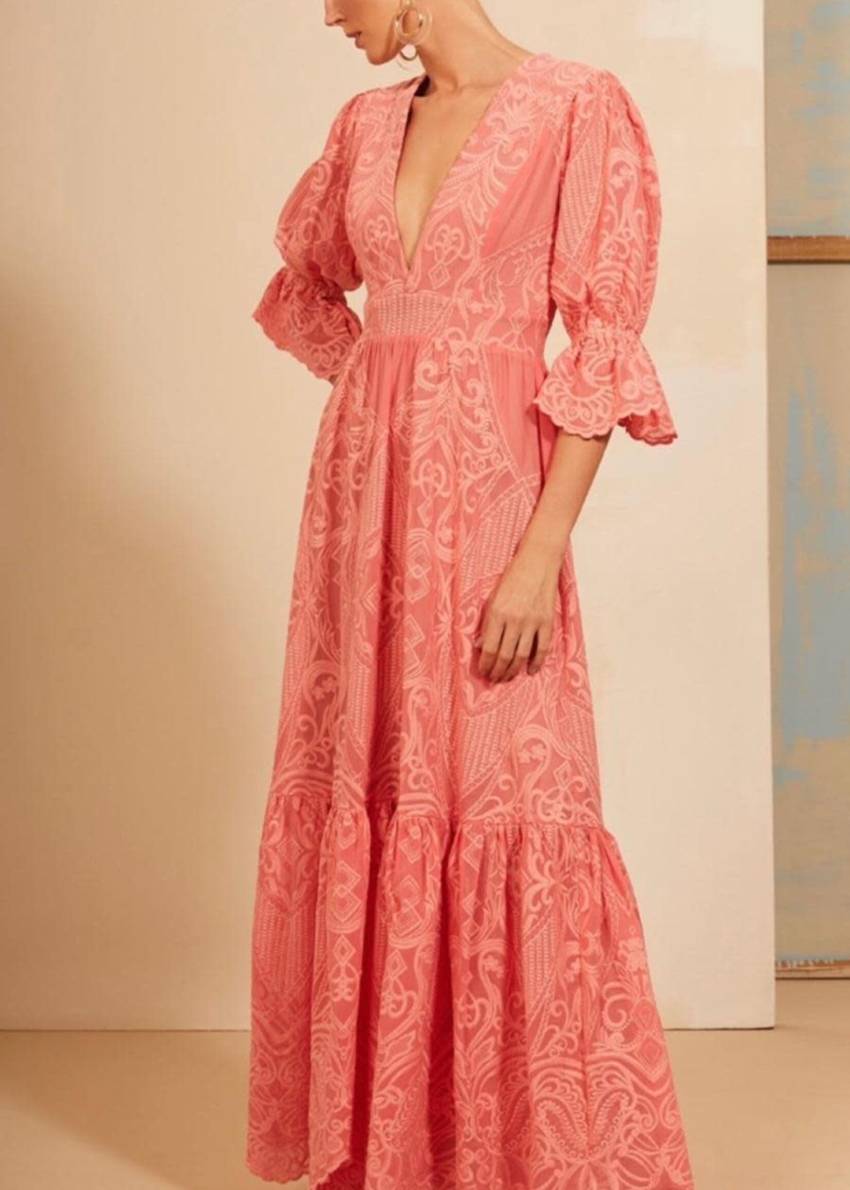 ANNIE PESTANA Coral Small party dress