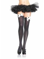 Leg Avenue Leg Avenue - Nylon Over The Knee W/Bow O/S BLACK/WHITE
