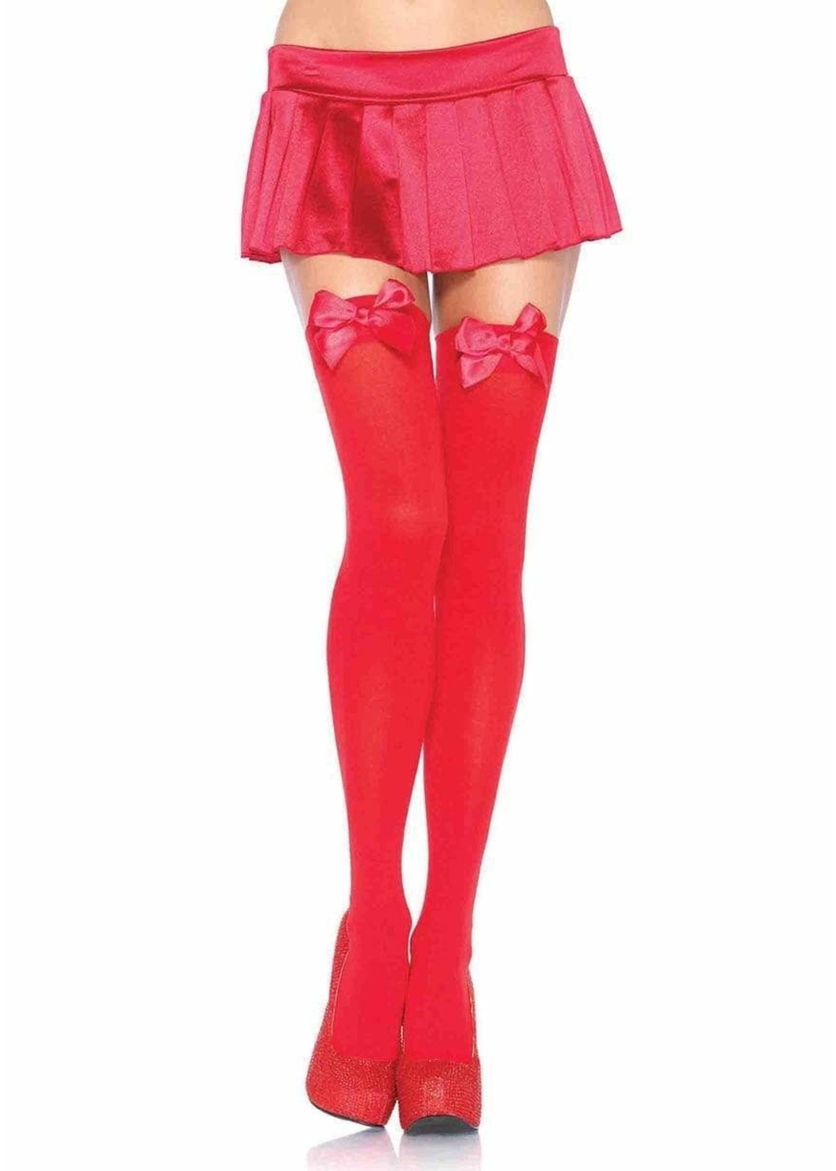 Leg Avenue Leg Avenue - Nylon Over The Knee W/Bow O/S RED
