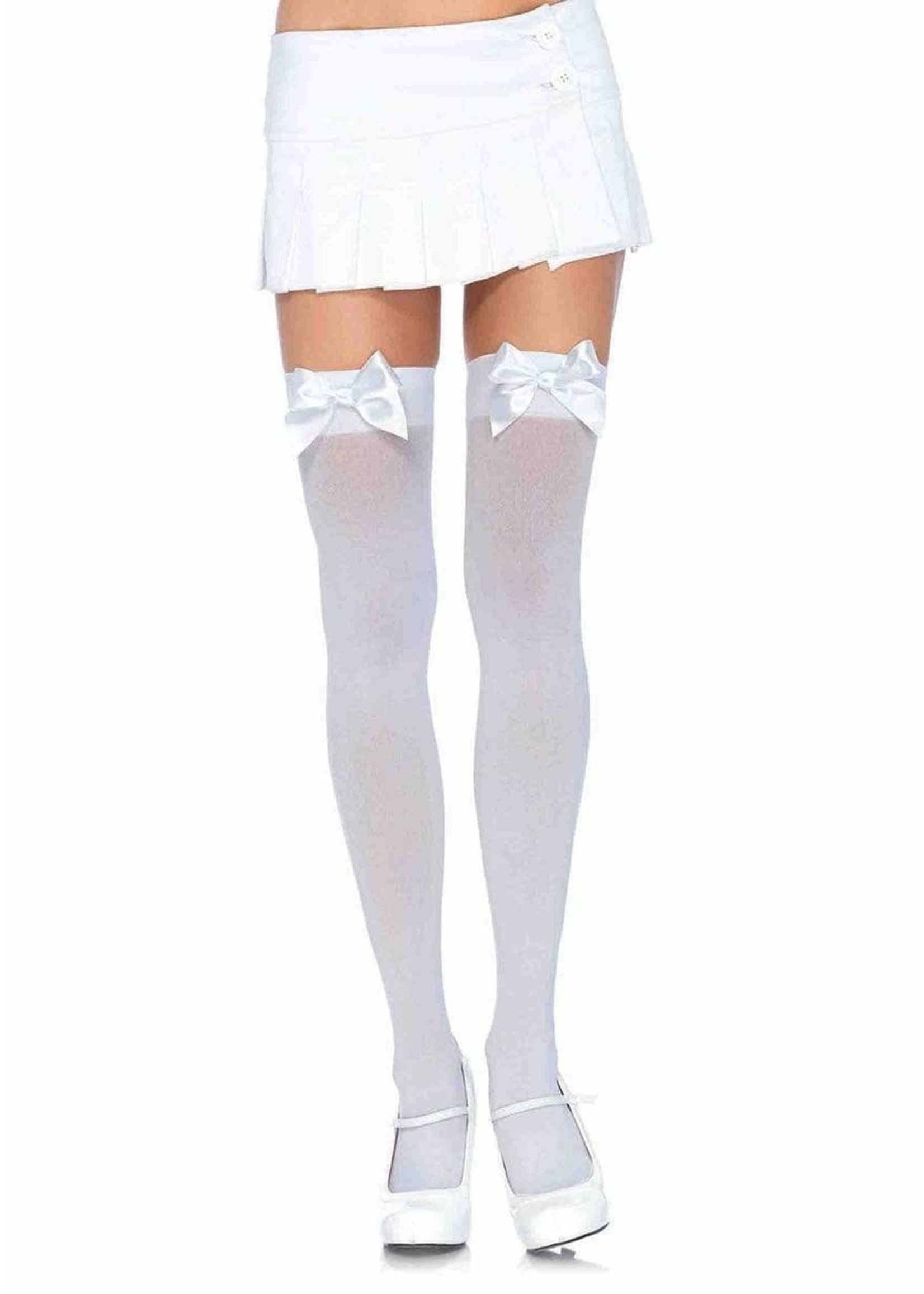 Leg Avenue Leg Avenue - Nylon Over The Knee W/Bow O/S WHITE