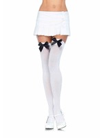 Leg Avenue Leg Avenue - Nylon Over The Knee W/Bow O/S WHITE/BLACK