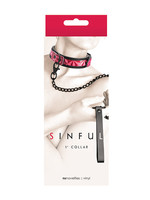 Sinful Sinful 1" Collar -  Pink