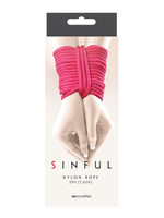 Sinful Sinful 25' Nylon Rope - Pink
