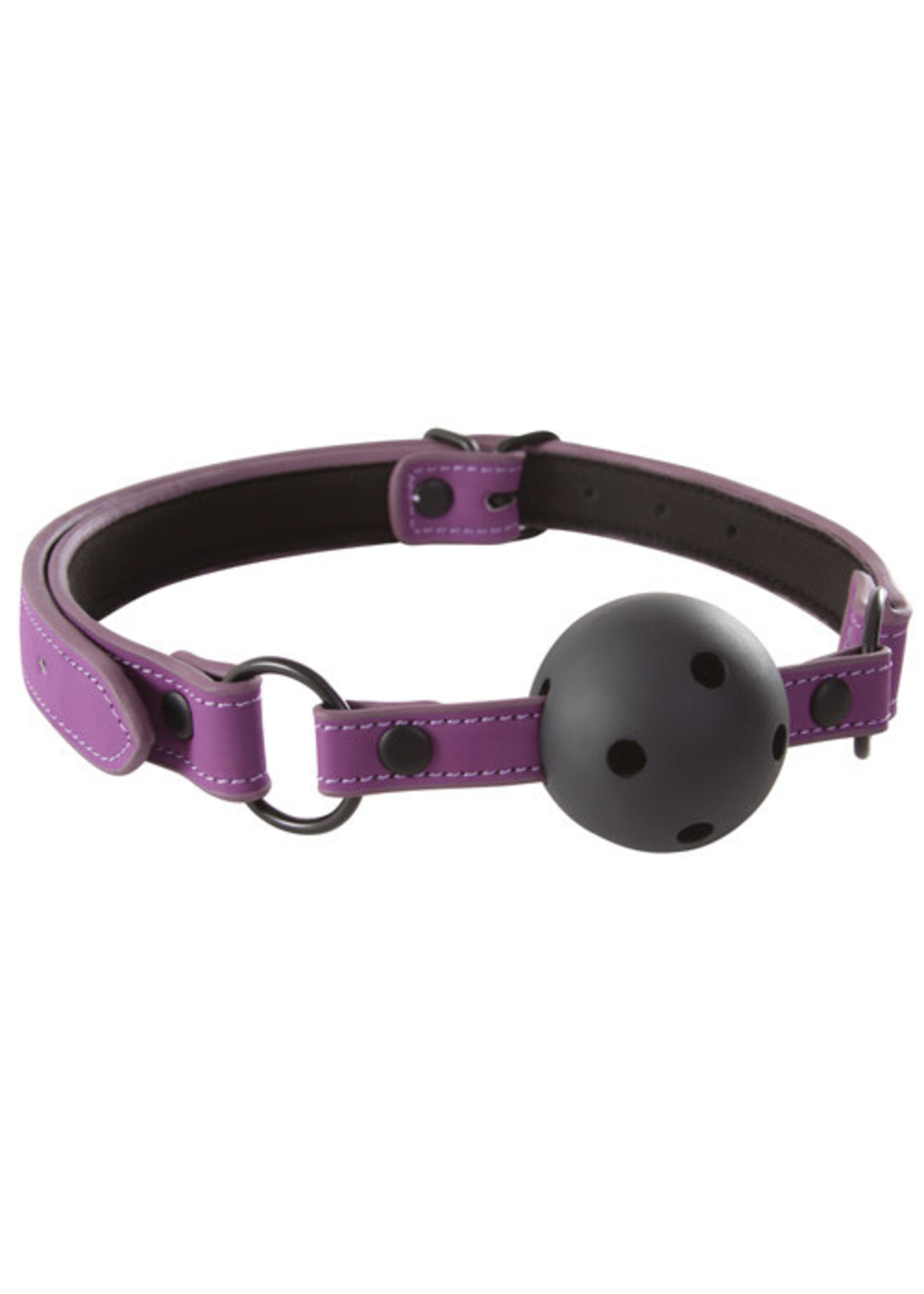 NS Novelties Lust Bondage Ball Gag - Purple/Black