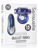 Nu Sensuelle Nu Sensuelle Remote Control Rechargeable Bullet Ring - Blue