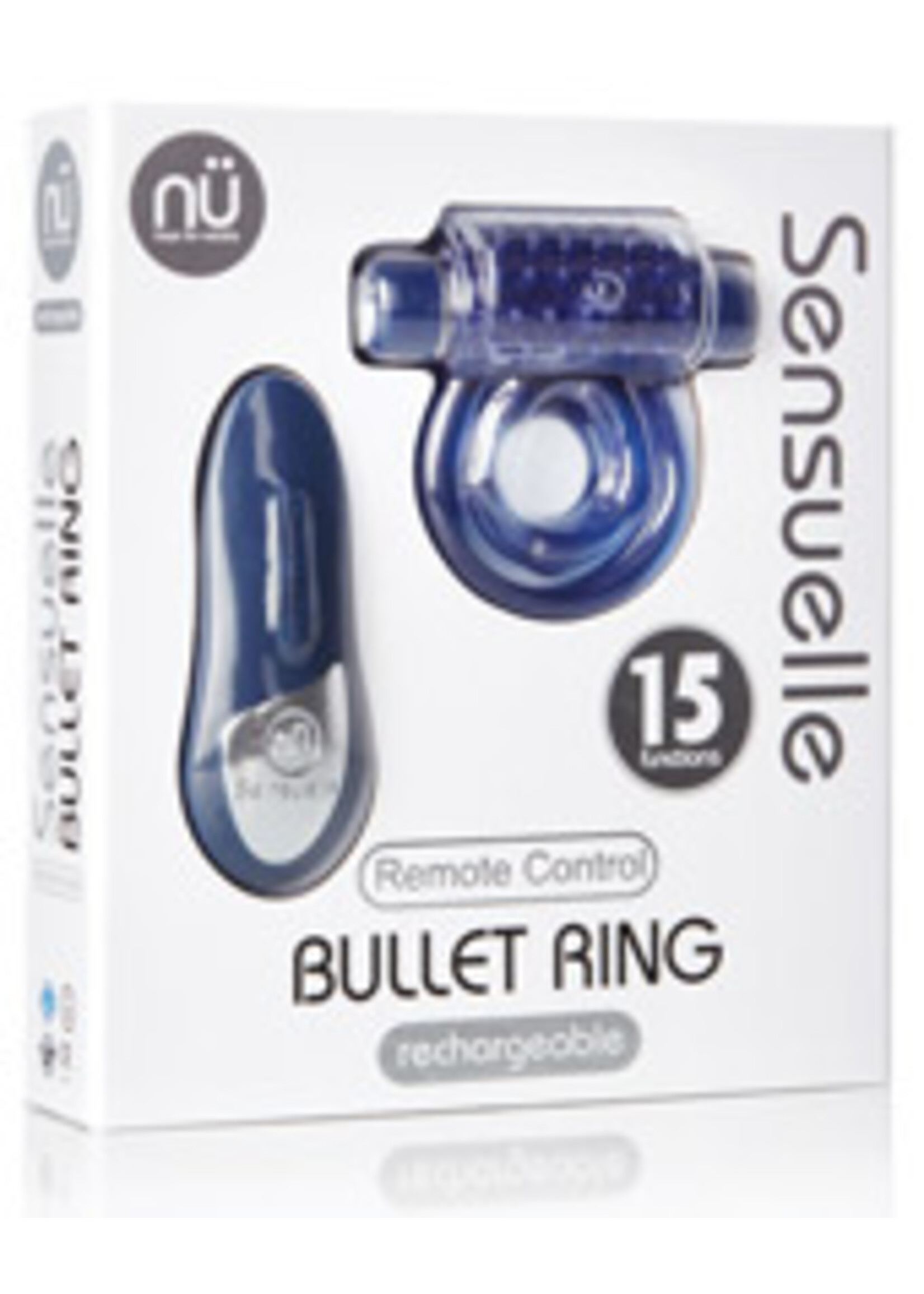 Nu Sensuelle Nu Sensuelle Remote Control Rechargeable Bullet Ring - Blue
