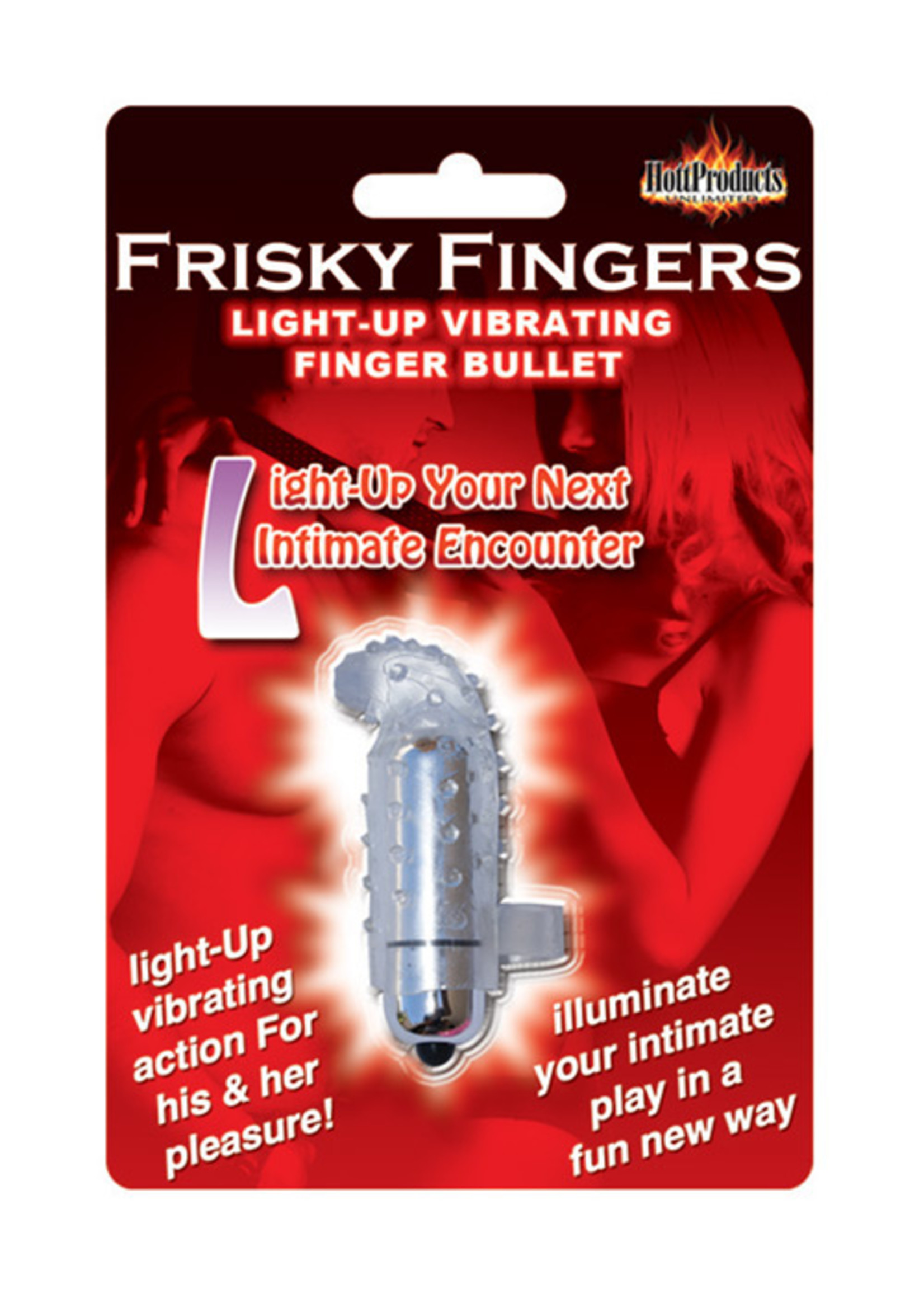 Frisky Fingers Frisky Finger Light Up Vibrating Finger Bullet - Clear