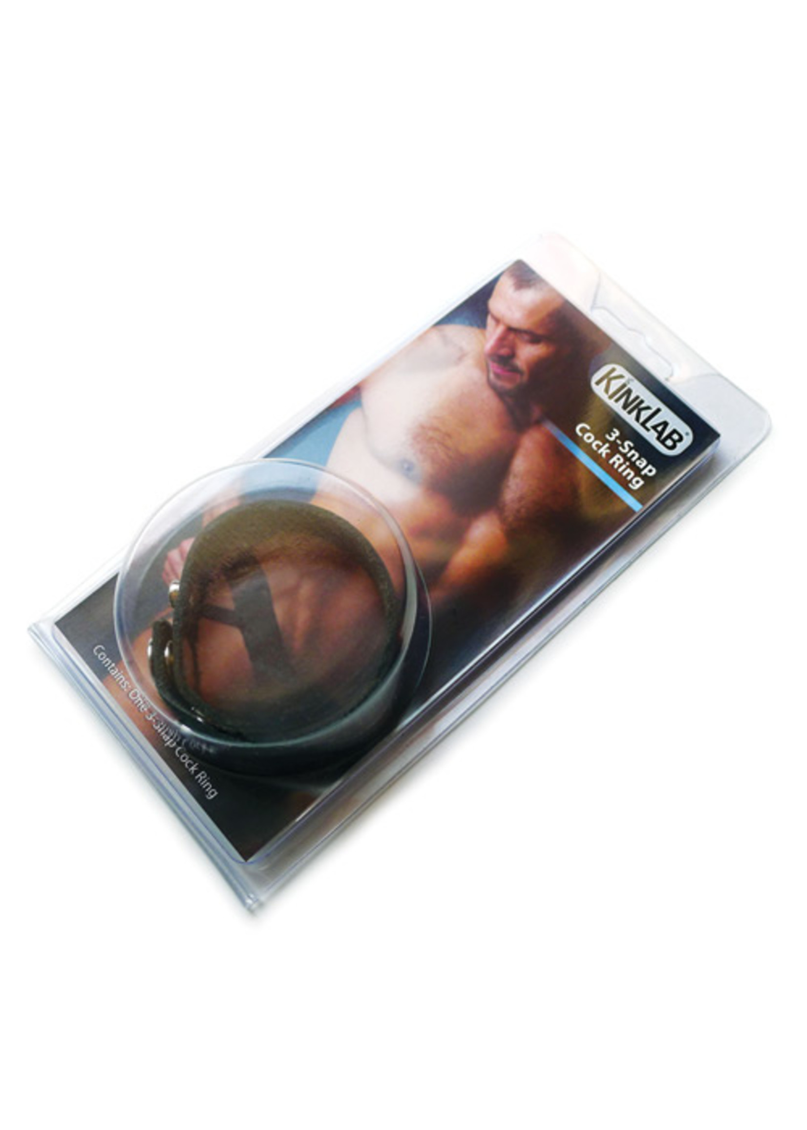 Kinklab KinkLab Leather 3 Snap Cock Ring