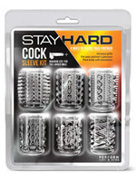 Stay Hard Blush Stay Hard Cock Sleeve Kit - Clear Box of 6