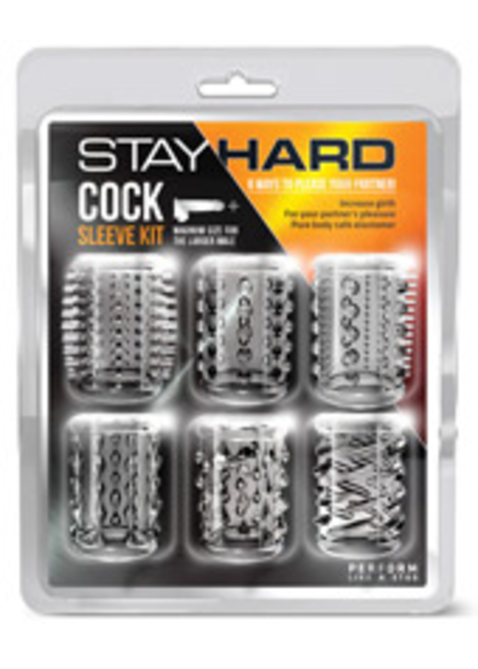 Stay Hard Blush Stay Hard Cock Sleeve Kit - Clear Box of 6