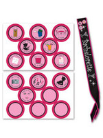 Beistle Bachelorette Sash w/Stick On Badges