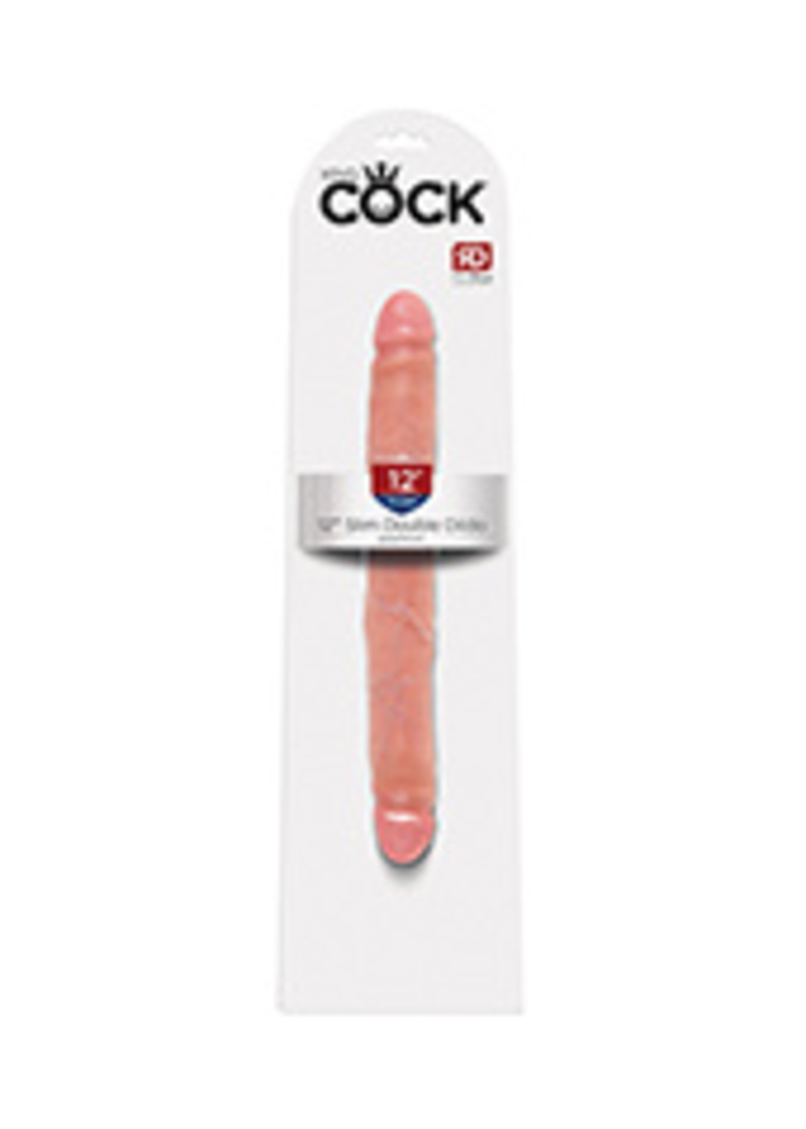 King Cock King Cock 12" Slim Double - Flesh