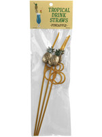 Kheper Games, Inc. Tropical Drinking Straw - Pineapple (3 Per Pack)