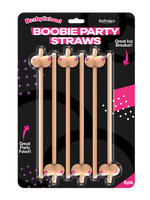 Hott Products Booby Straws - Flesh Pack of 6