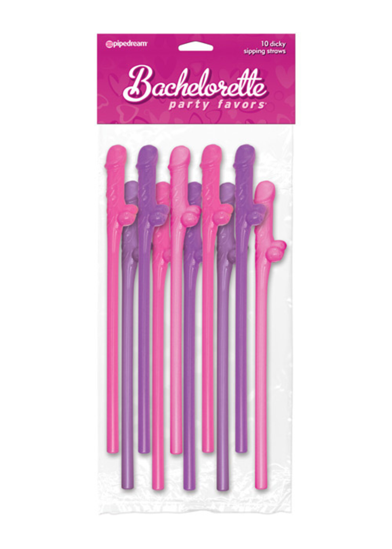 Bachelorette Party Favors Bachelorette Party Favors Pecker Straws - Asst. Colors Pack of 10