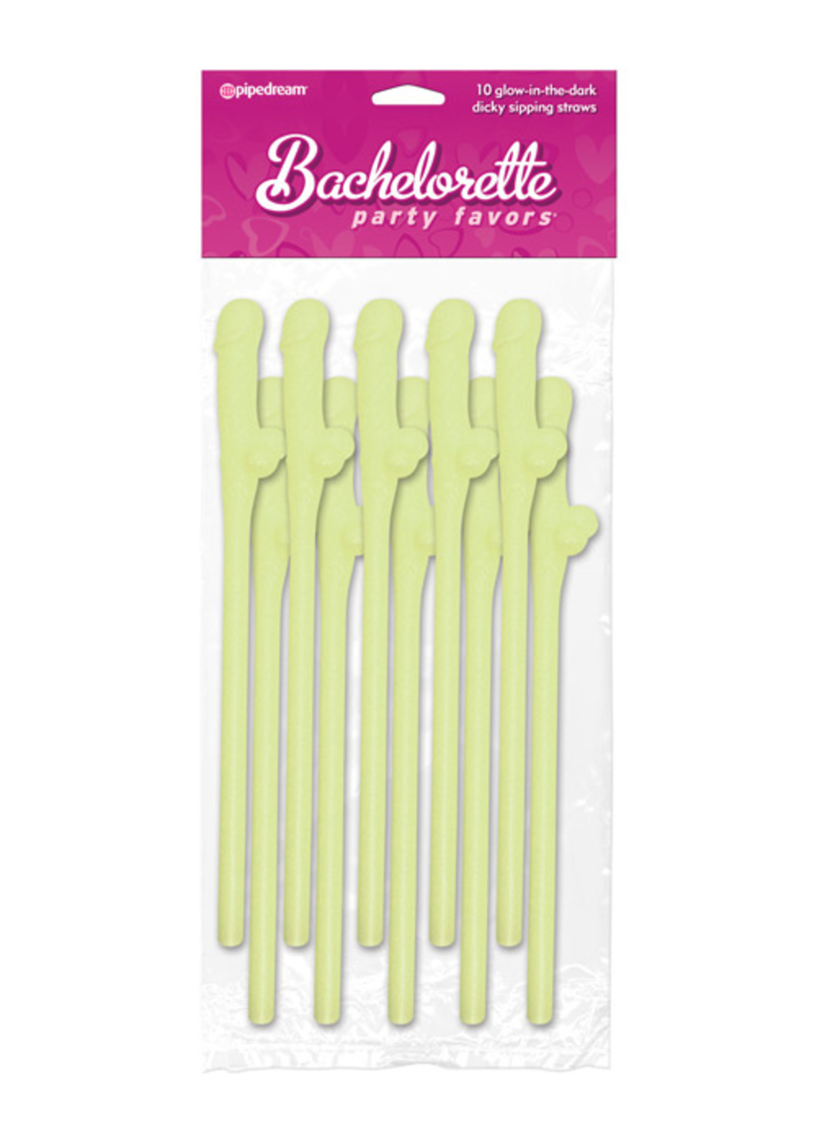 Bachelorette Party Favors Bachelorette Party Favors Pecker Straws - Glow in the Dark Pack of 10