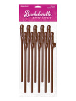 Bachelorette Party Favors Bachelorette Party Favors Pecker Straws - Brown Pack of 10