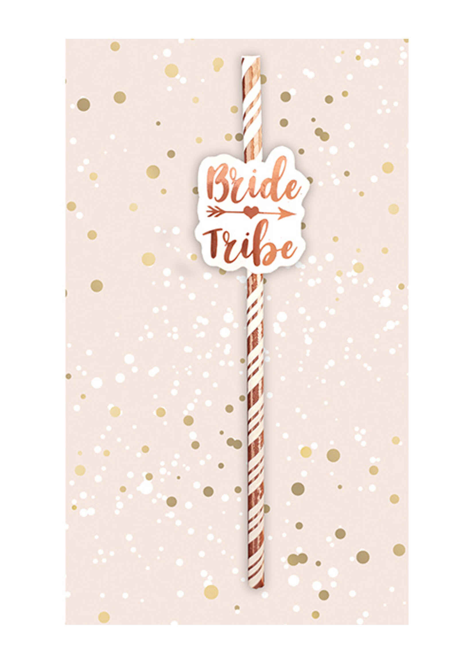OMG International, Inc. Bride Tribe Straws - Rose Gold Pack of 6