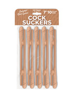 Hott Products Cock Suckers Pecker Straws - Caramel Lovers Pack of 10