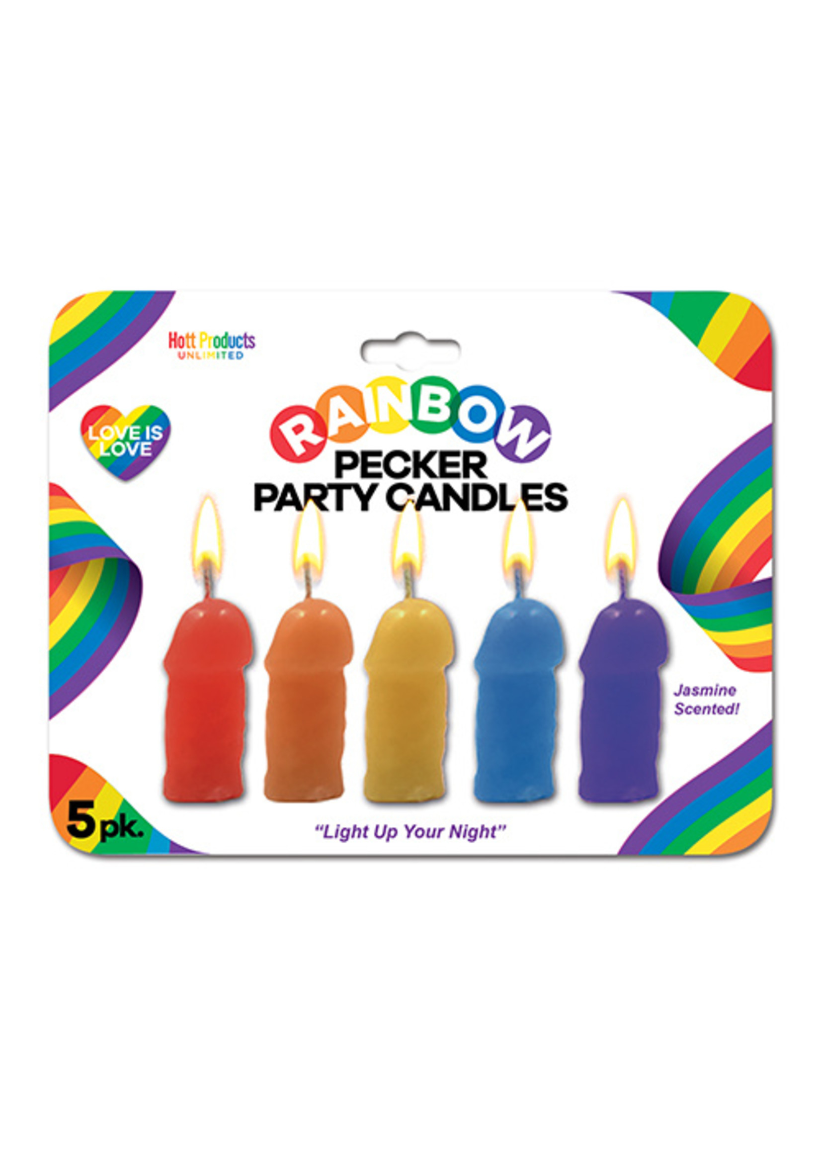 Hott Products Rainbow Pecker Party Candles