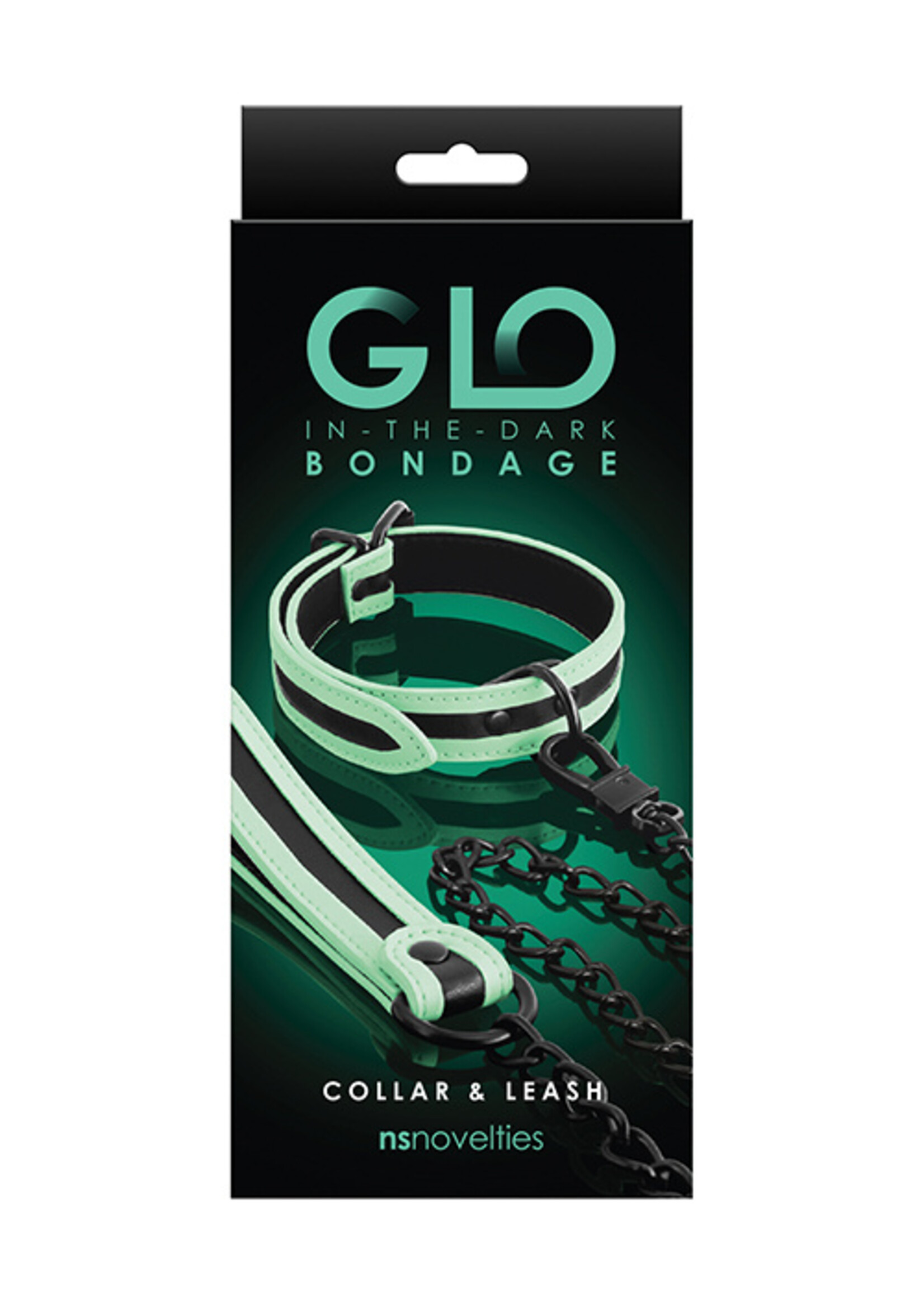 GLO Bondage GLO Bondage Collar & Leash - Glow in the Dark