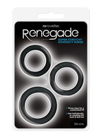 Renegade Renegade Diversity Rings - Black Pack of 3