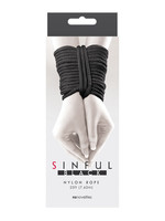 Sinful Sinful 25' Nylone Rope - Black