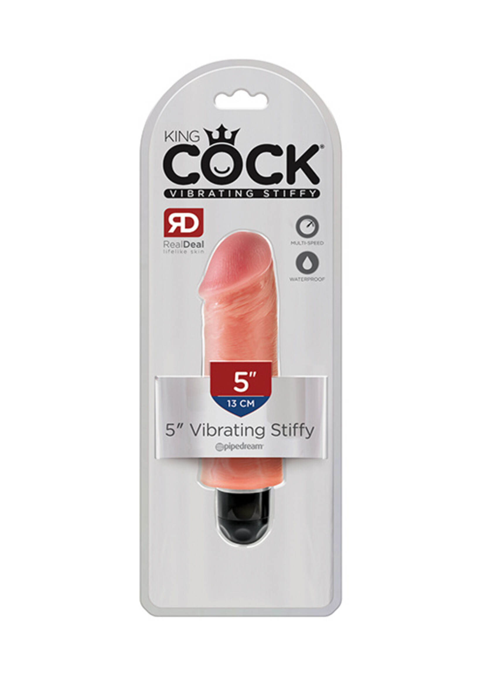 King Cock King Cock  5" Vibrating Stiffy - Flesh