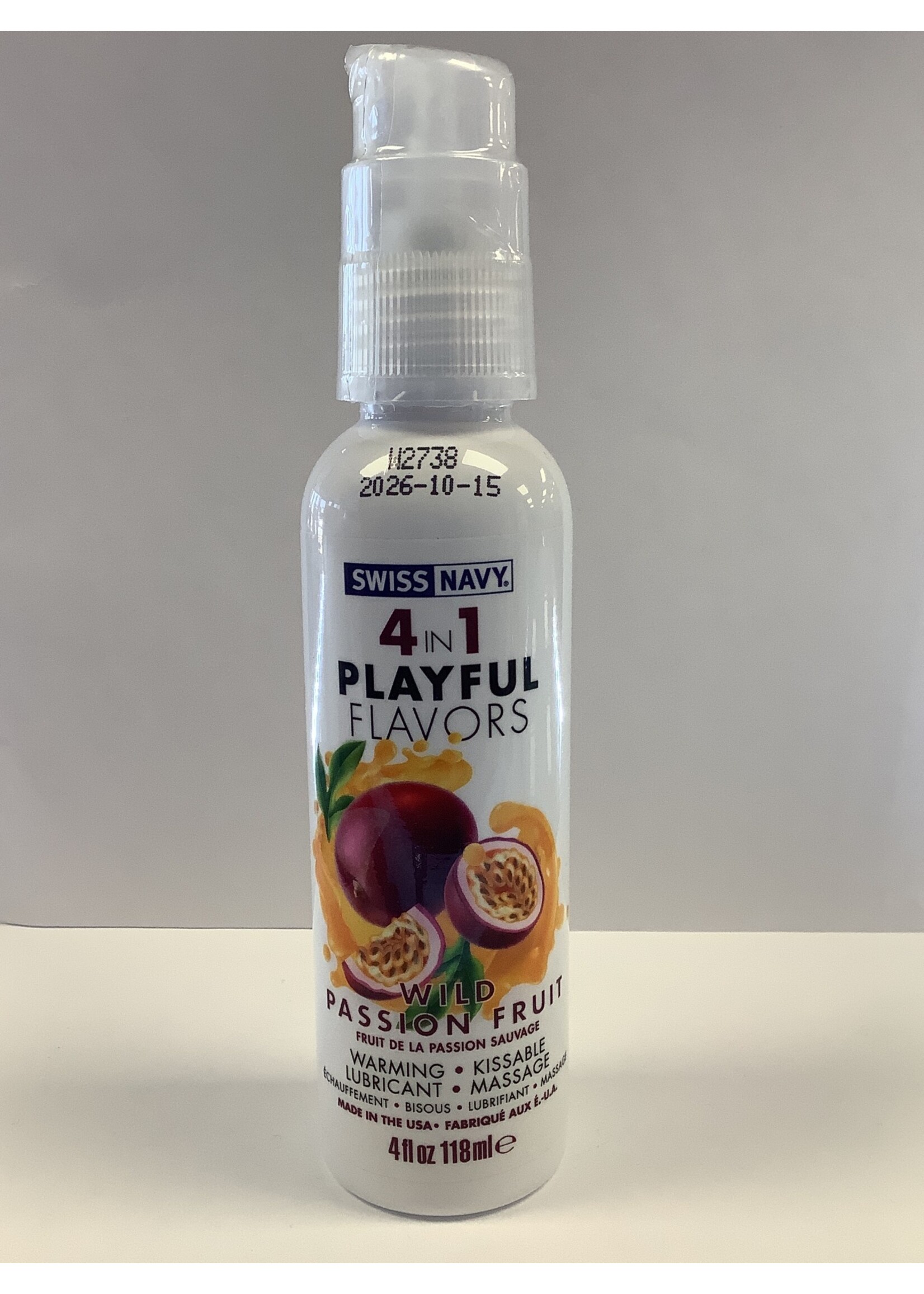 Swiss Navy Swiss Navy 4 in 1 Lubricant- 4 oz - Wild Passion Fruit