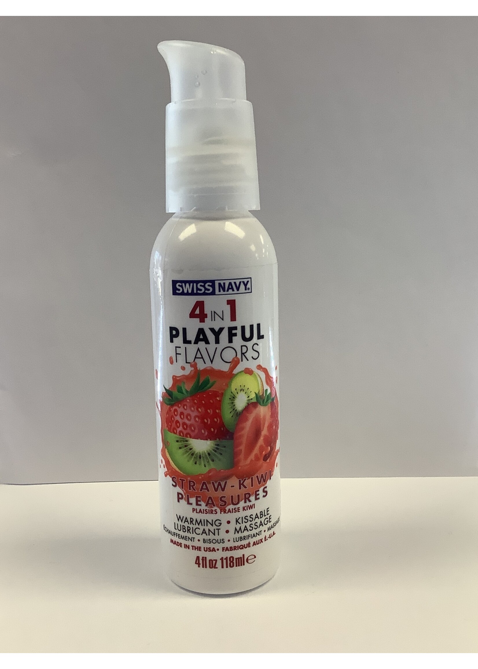 Swiss Navy Swiss Navy 4 in 1 Lubricant 4 oz - Strawberry Kiwi Pleasures