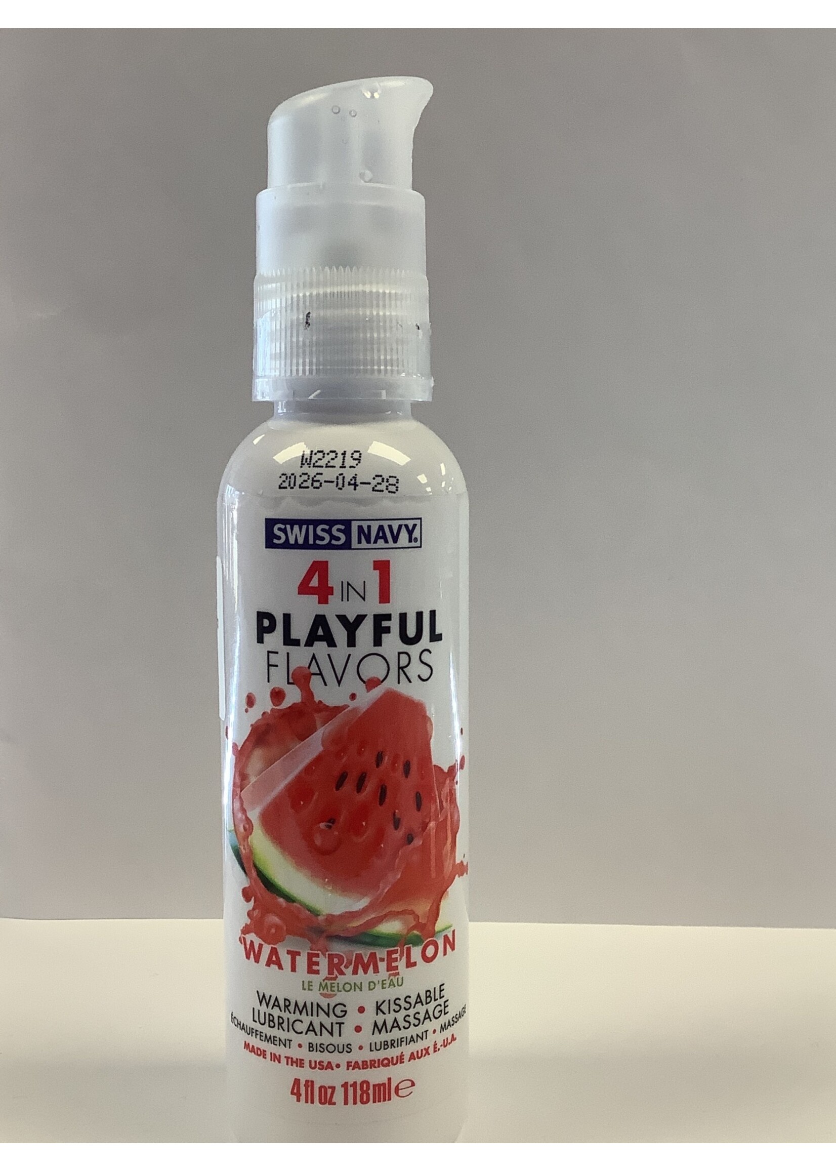 Swiss Navy Swiss Navy 4 in 1 Lubricant 4 oz- Watermelon