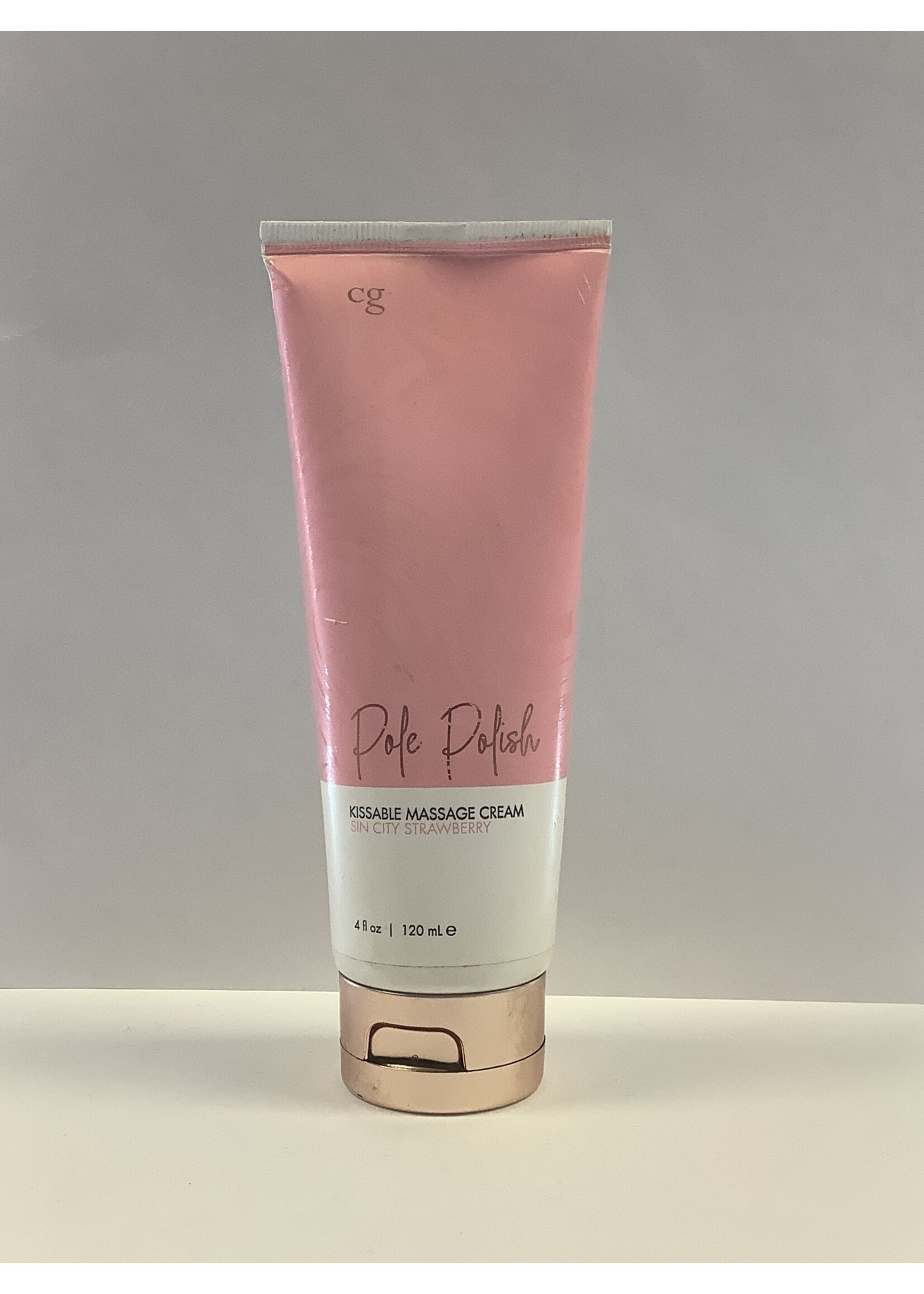 CG Pole Polish Sin City Strawberry Kissable Massage Cream 4 Ounces