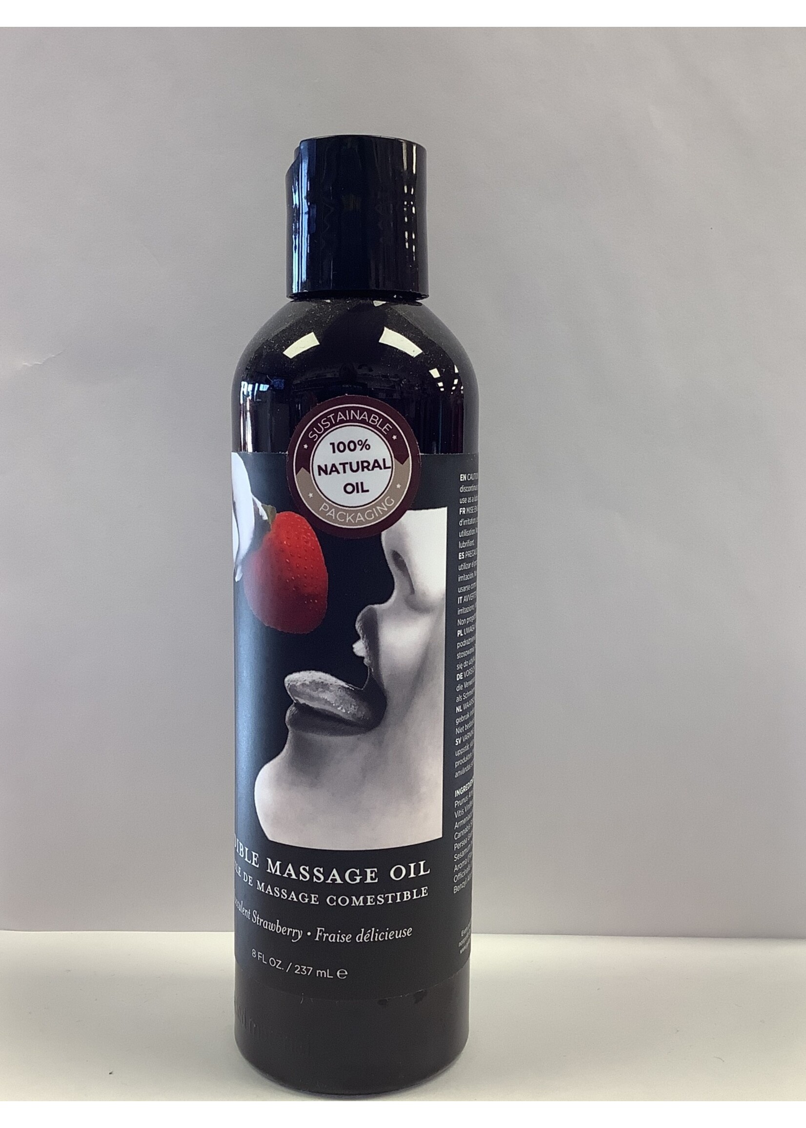 Earthly Body Earthly Body Edible Massage Oil Succulent Strawberry 8oz