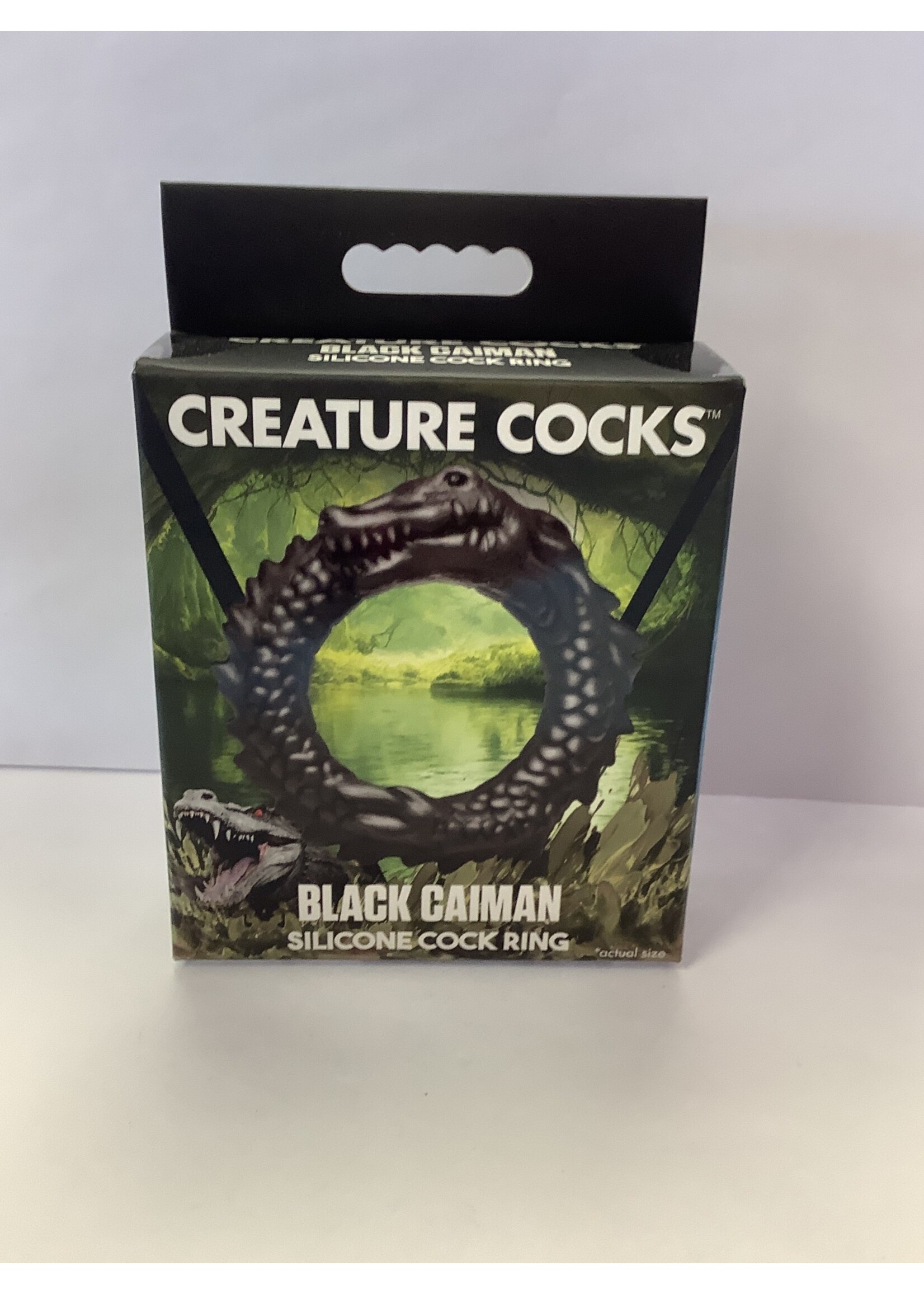 creature cocks Creature Cocks Black Caiman Silicone Cock Ring