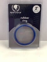 Spartacus Spartacus 2" Rubber Cock Ring - Blue