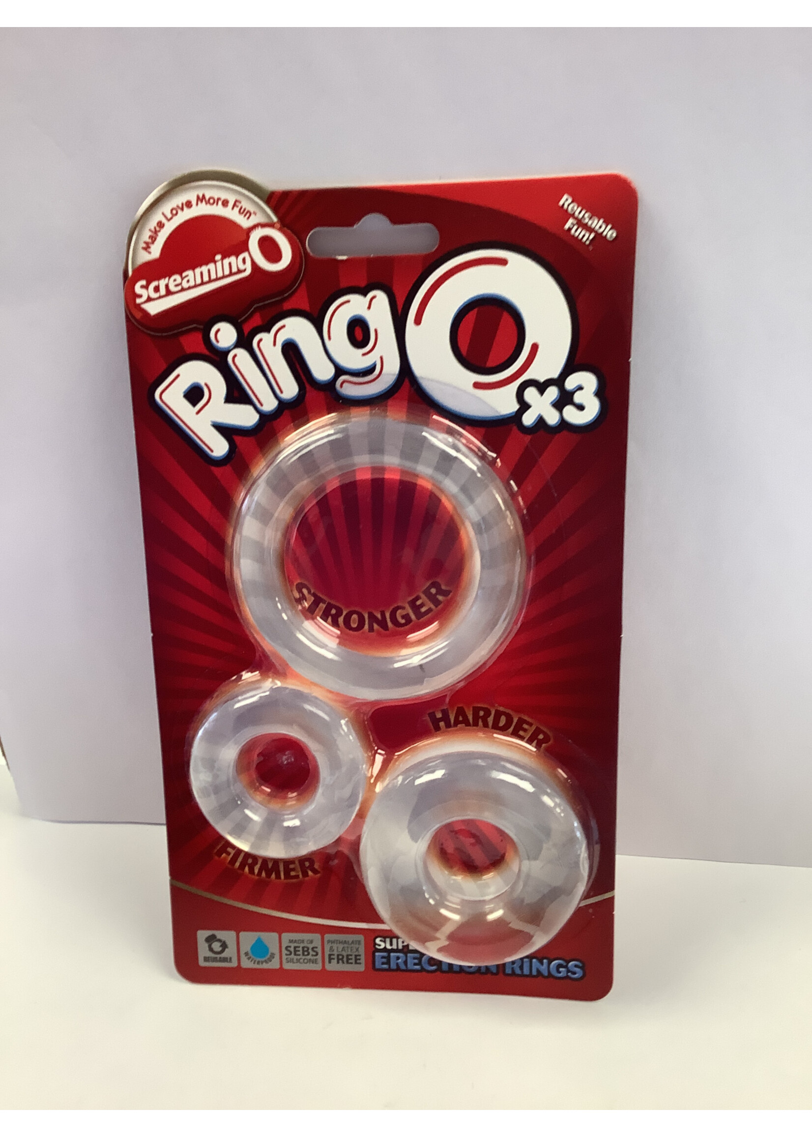 Screaming O Screaming O RingO - Clear Pack of 3