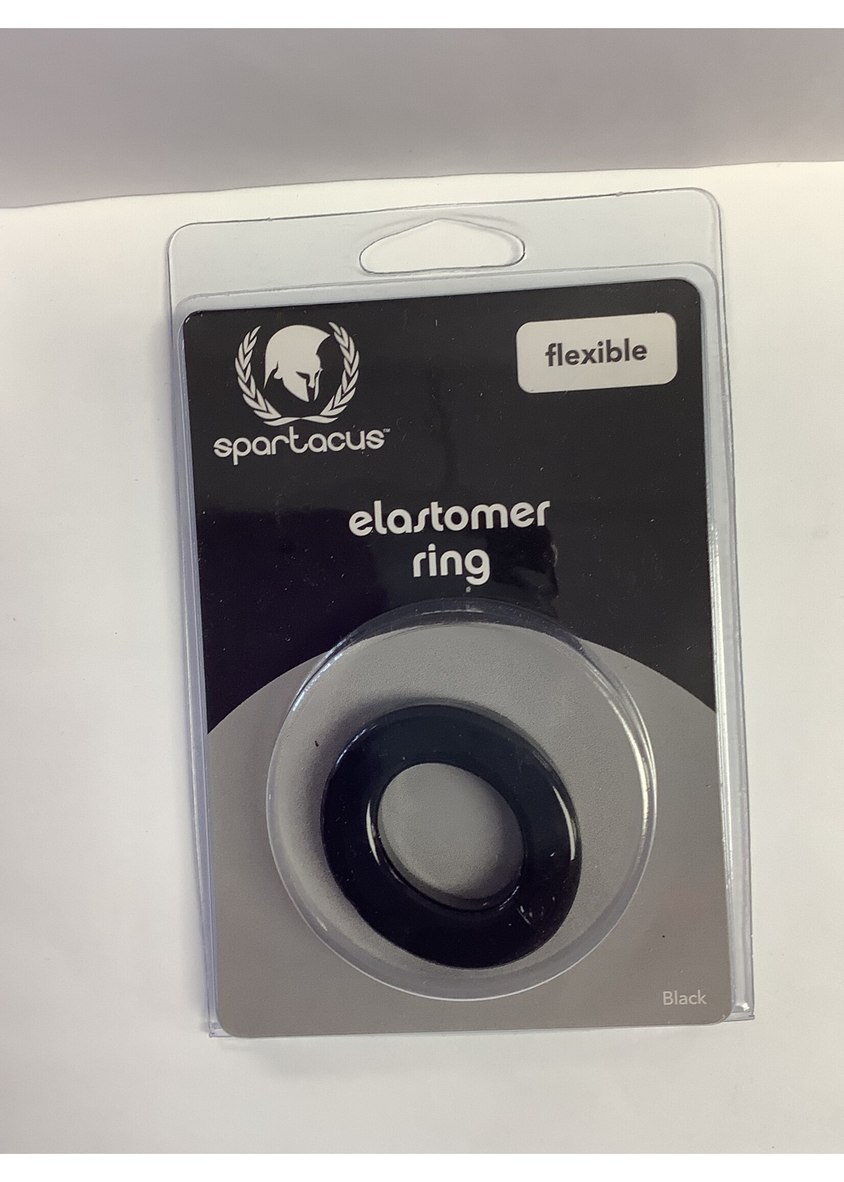 Spartacus Spartacus Elastomer Cock Ring - Metro Black