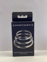 Sports Sheets Sportsheets Seamless Metal O Ring 3 pack