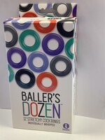 The 9s The 9's Baller's Dozen Original 12pc Cockring Set - Asst. Colors