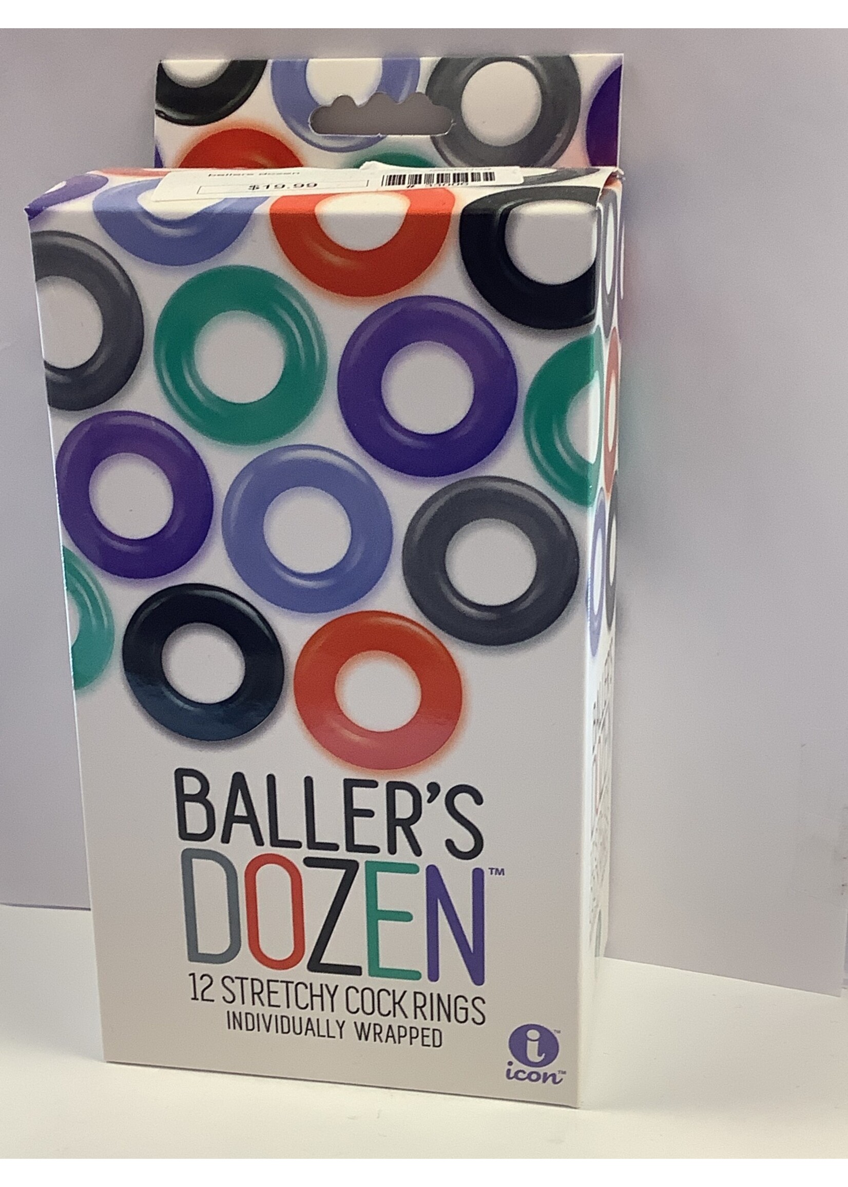 The 9s The 9's Baller's Dozen Original 12pc Cockring Set - Asst. Colors