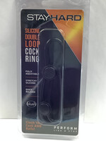 Stay Hard Blush Stay Hard Silicone Double Loop Cock Ring - Black