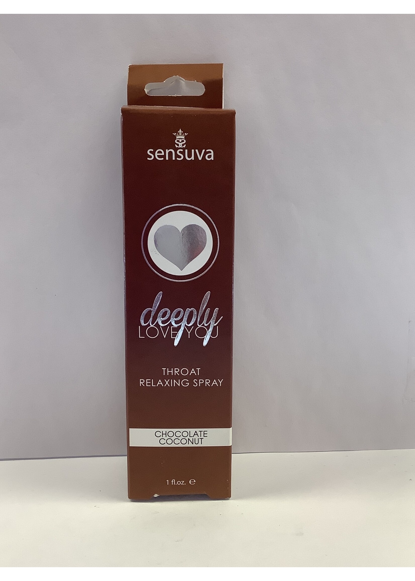 Sensuva DEEPLY LOVE YOU CHOCOLATE COCONUT THROAT RELAXING SPRAY 1 OZ PIL