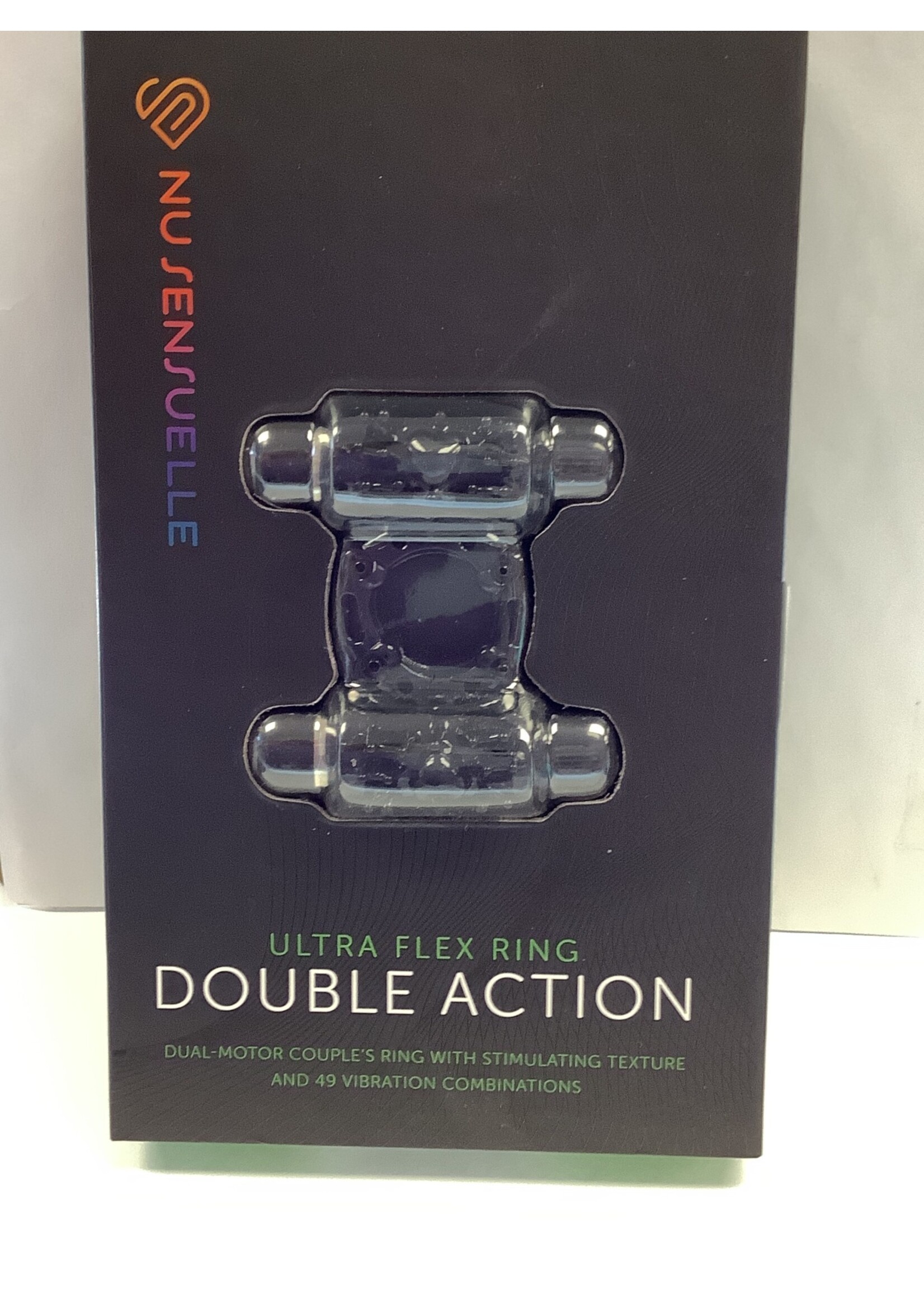 Nu Sensuelle Nu Sensuelle Double Action Cockring 2x7 Function - Black