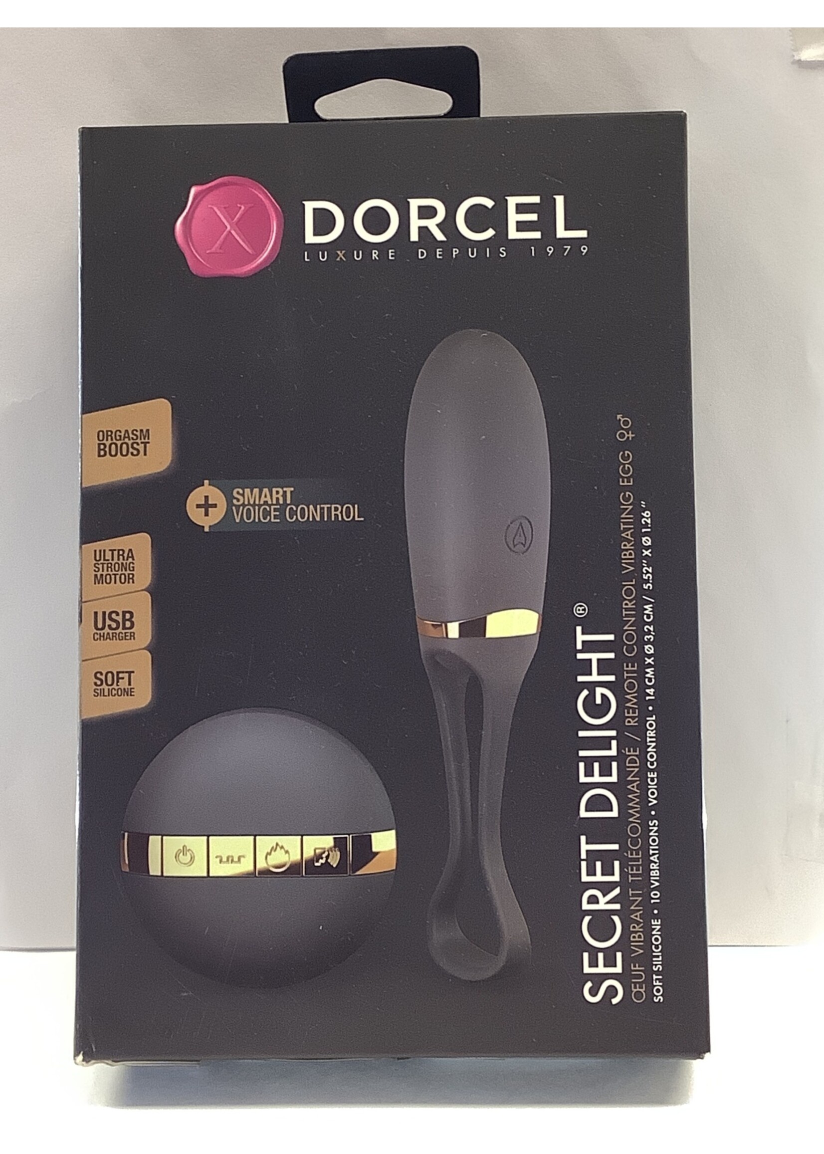 Dorcel Dorcel Secret Delight Voice Control Egg - Black/Gold