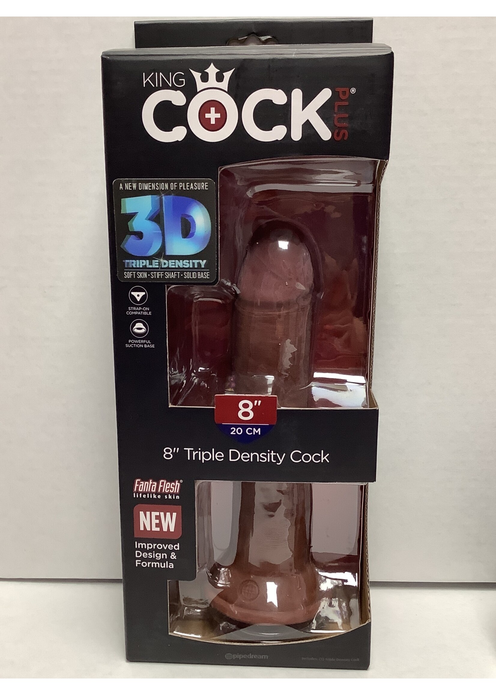 King Cock King Cock Plus 8" Triple Density Cock - Brown
