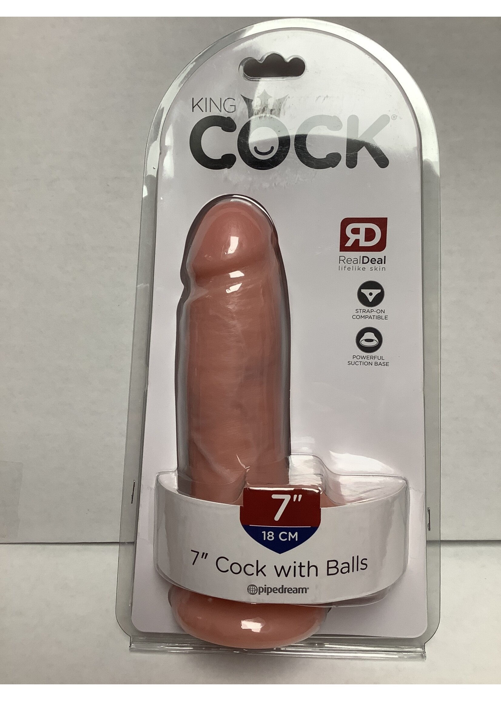King Cock King Cock 7" Cock w/Balls - Flesh