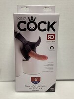 King Cock King Cock Strap On Harness w/6" Cock - Flesh
